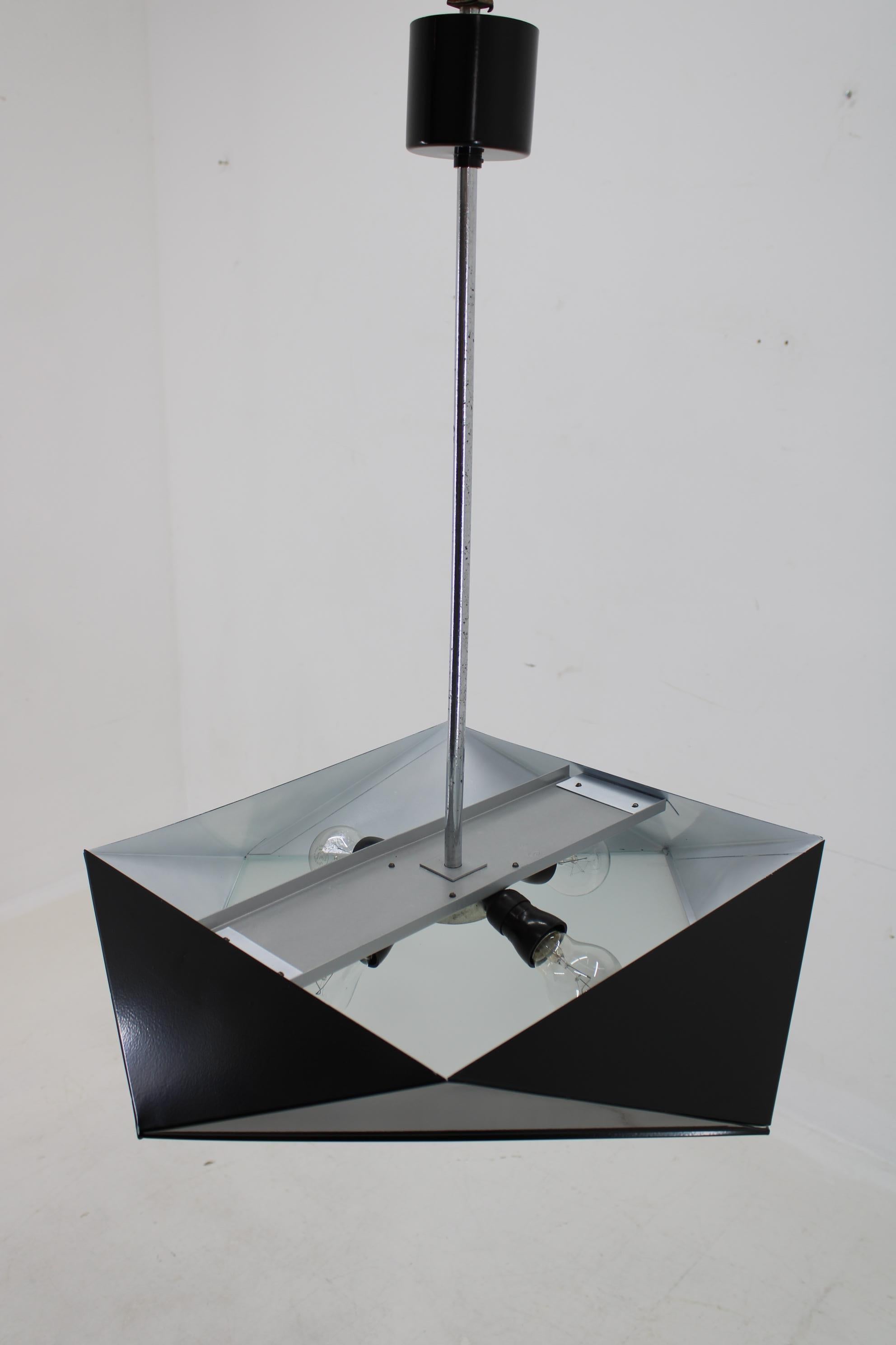 Late 20th Century 1970s Josef Hurka Rare Geometric Pendant Lamp for Napako, 6 items available For Sale