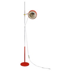 1970s Josef Hurka Red Floor Lamp, Czechoslovakia