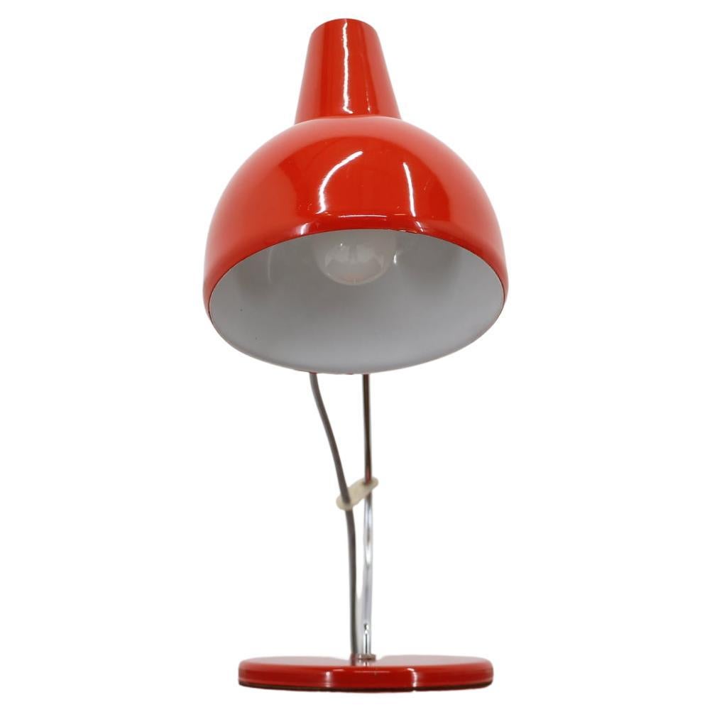 Lampe de bureau rouge Josef Hurka pour Lidokov, Tchécoslovaquie, années 1970 en vente