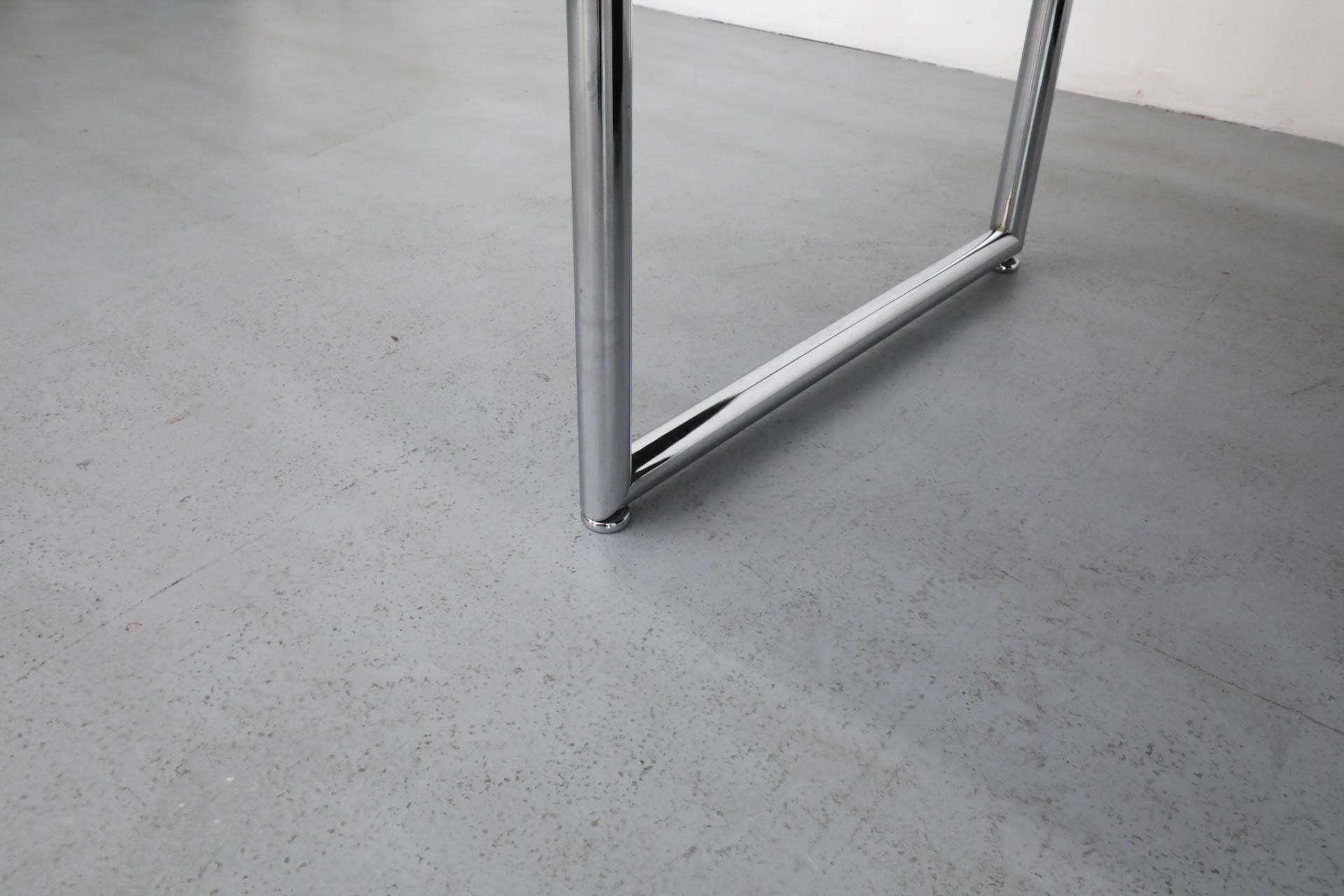 1970's Josef & Leopold Quittner Inspired Bauhaus Style Desk in Black & Chrome 5