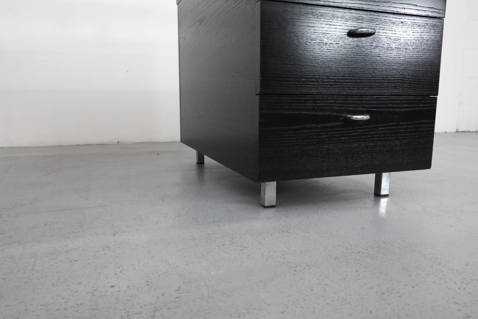 1970's Josef & Leopold Quittner Inspired Bauhaus Style Desk in Black & Chrome 8