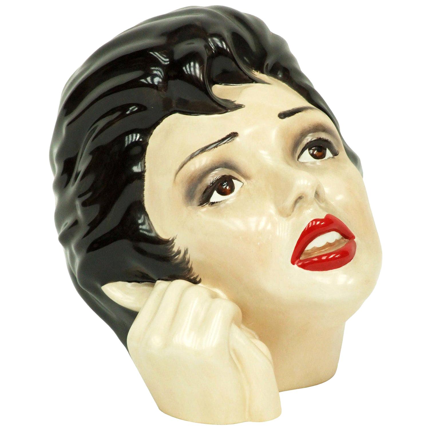 1970s Judy Garland Ceramic Bust by Morris Rushton for Fleshpots
