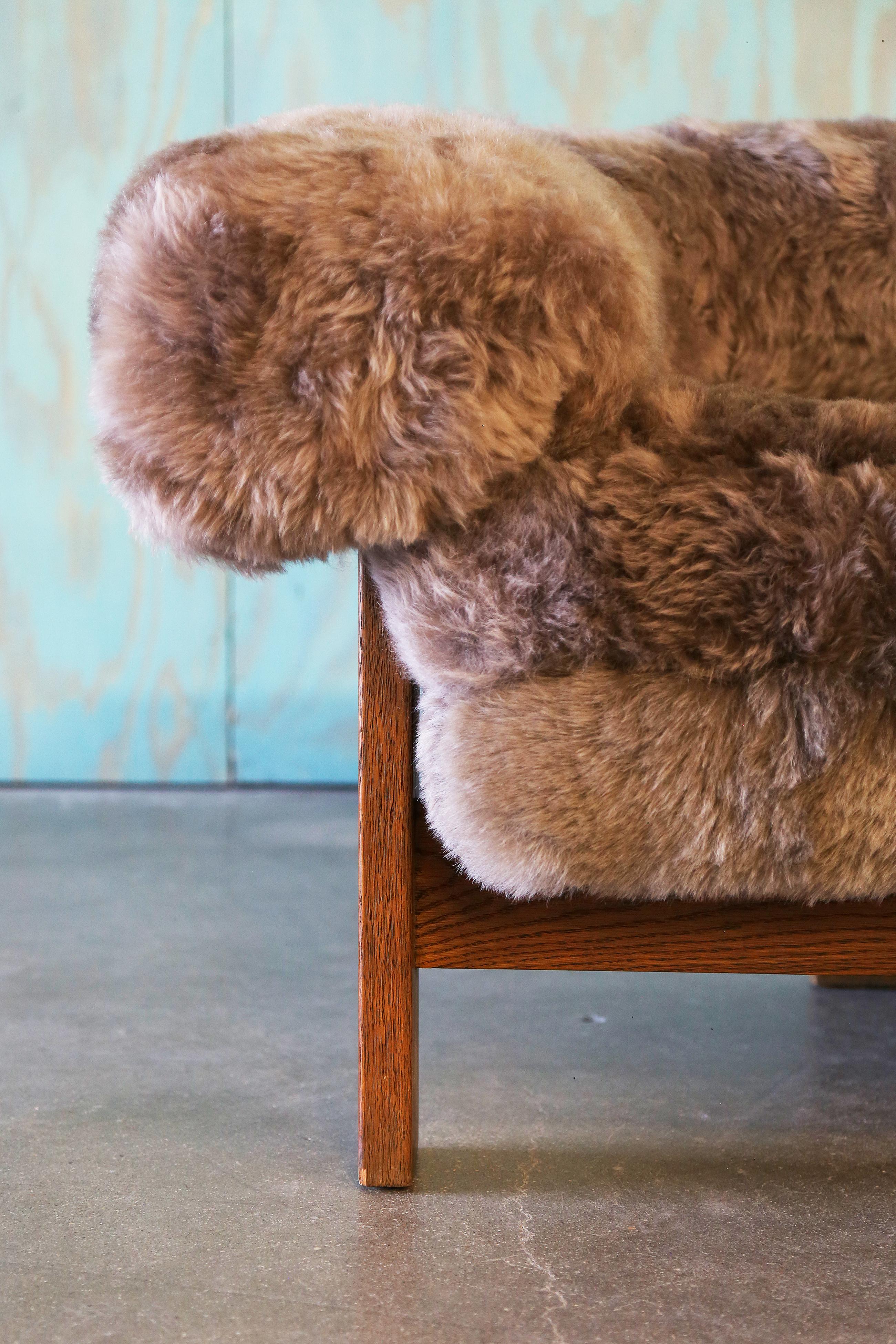 1970s Jules Heumann for Metropolitan Furniture Sofa in Icelandic Sheep's Wool For Sale 4