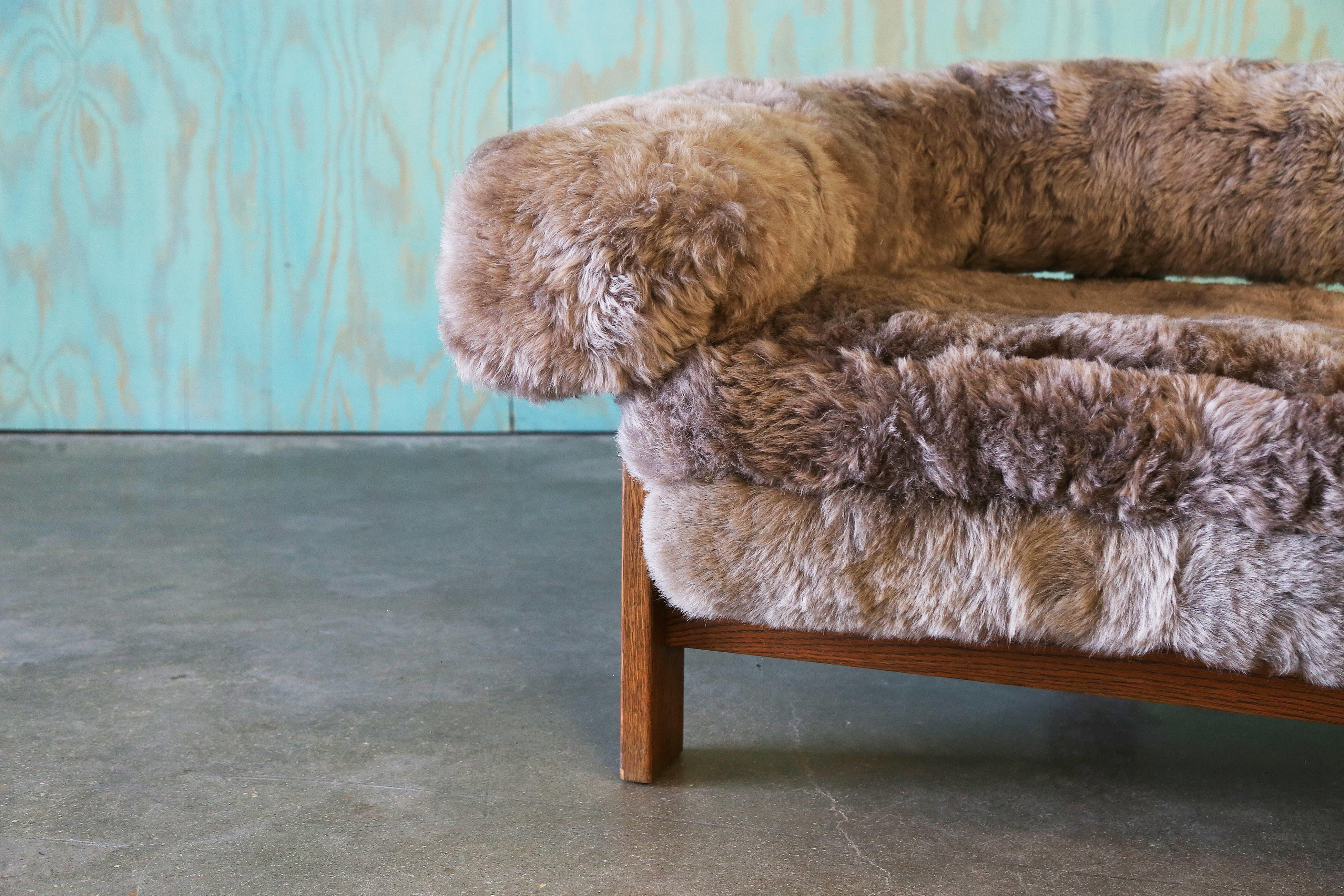 Mid-Century Modern 1970s Jules Heumann for Metropolitan Furniture Sofa in Icelandic Sheep's Wool For Sale