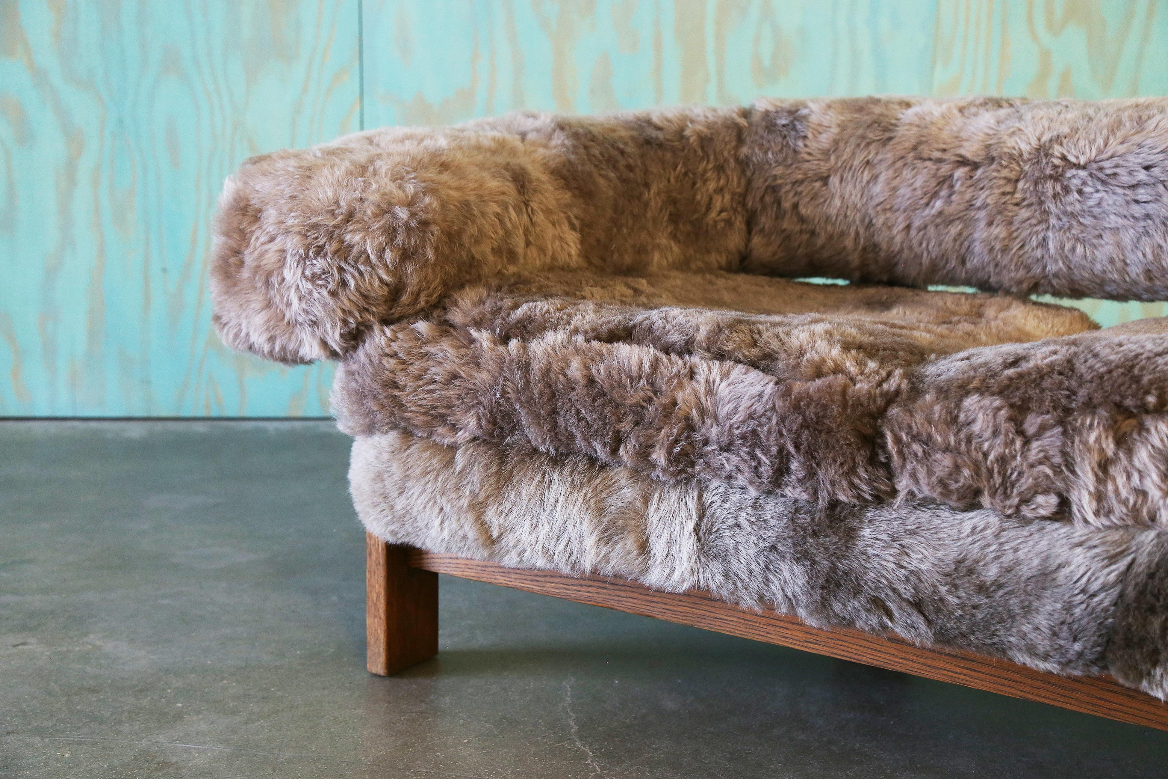 1970s Jules Heumann for Metropolitan Furniture Sofa in Icelandic Sheep's Wool For Sale 1