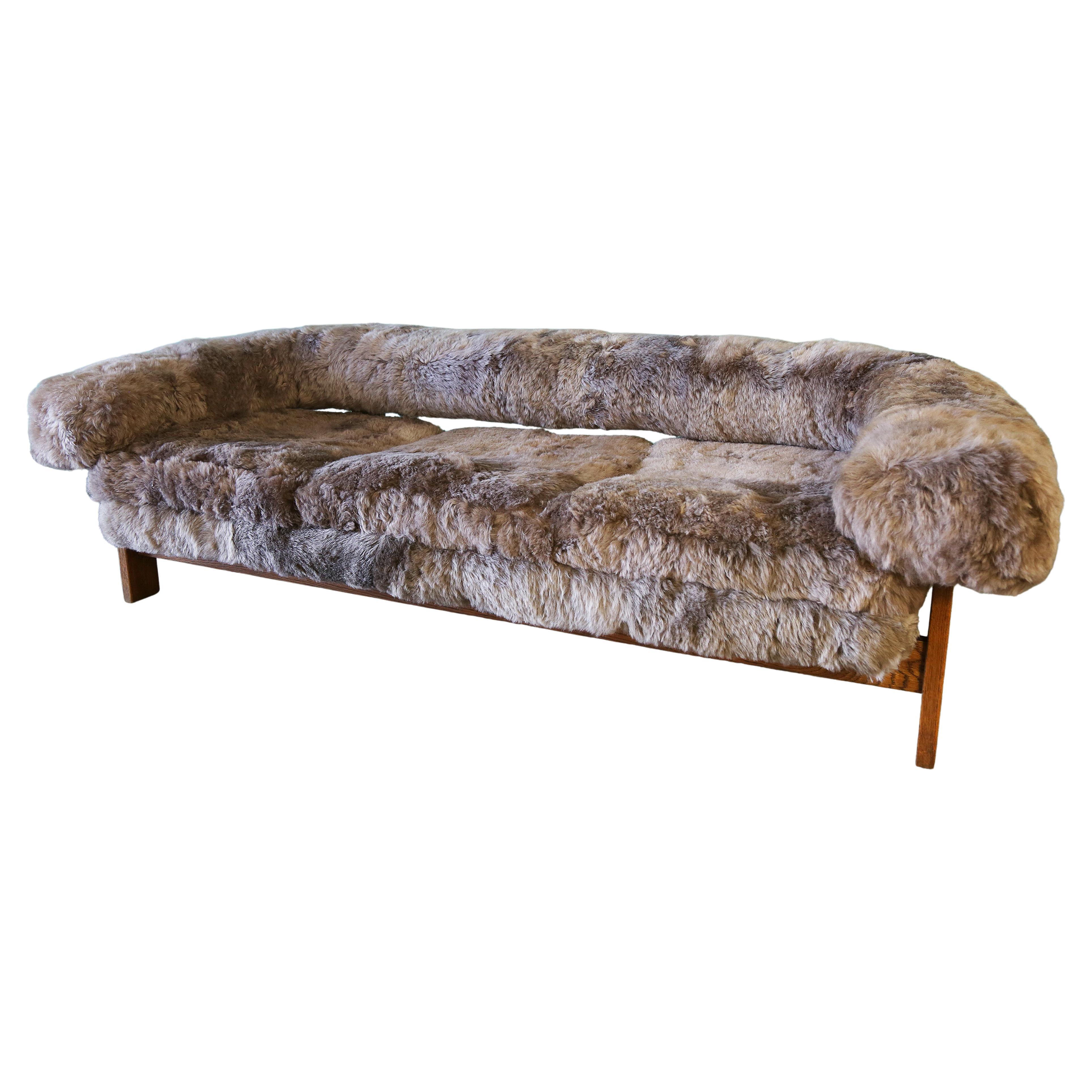 1970s Jules Heumann for Metropolitan Furniture Sofa in Icelandic Sheep's Wool For Sale