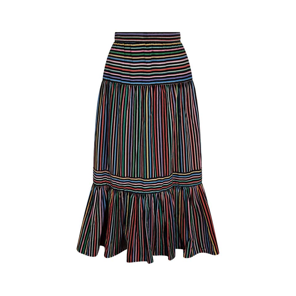 1950s Janet Cotton Velvet Applique Skirt For Sale at 1stDibs