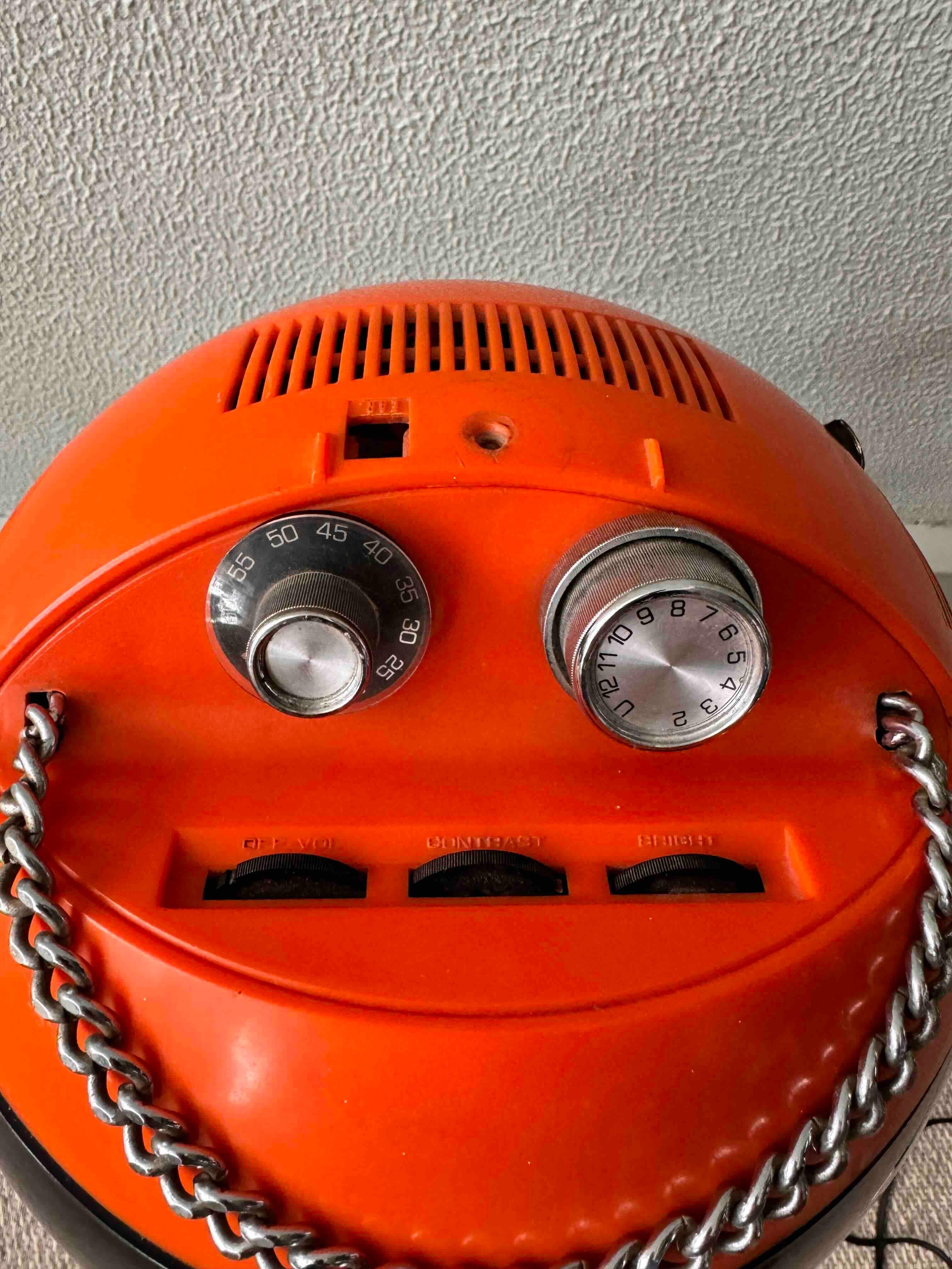 1970’s JVC Nivico 3240SW Videosphere TV Orange 3