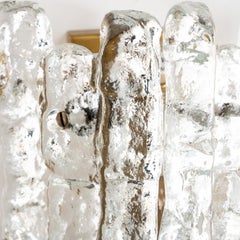 1970's Kalmar Ice Crystal Glass Sconce