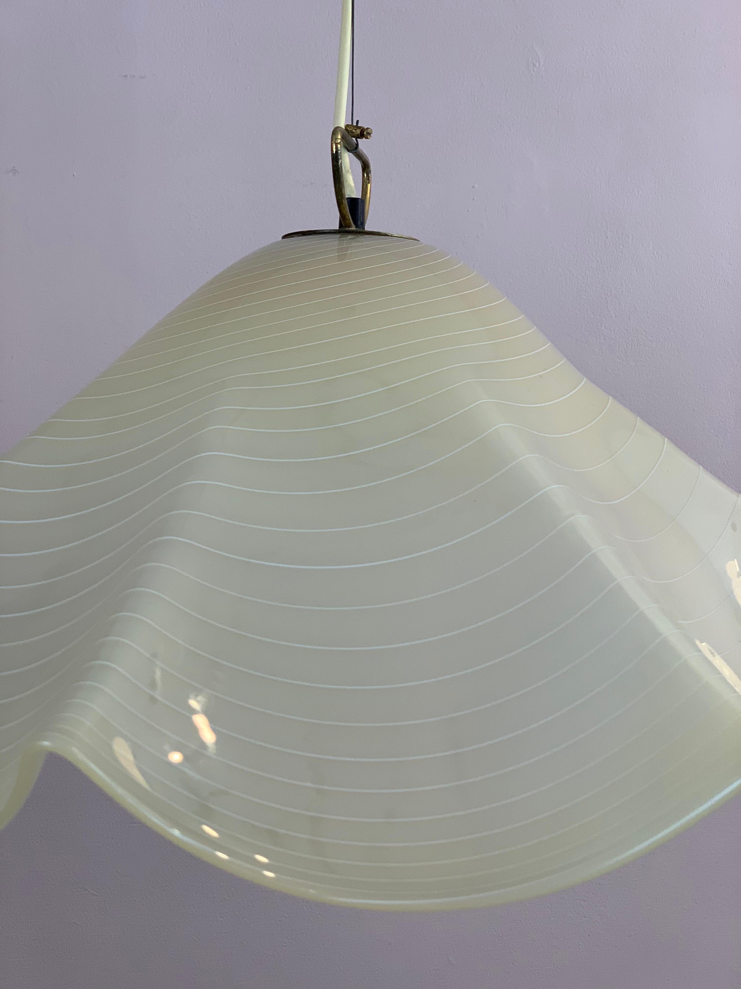 1970s Kalmar Lighting Murano Glass Handkerchief Pendant Light by J.T. Kalmar 6