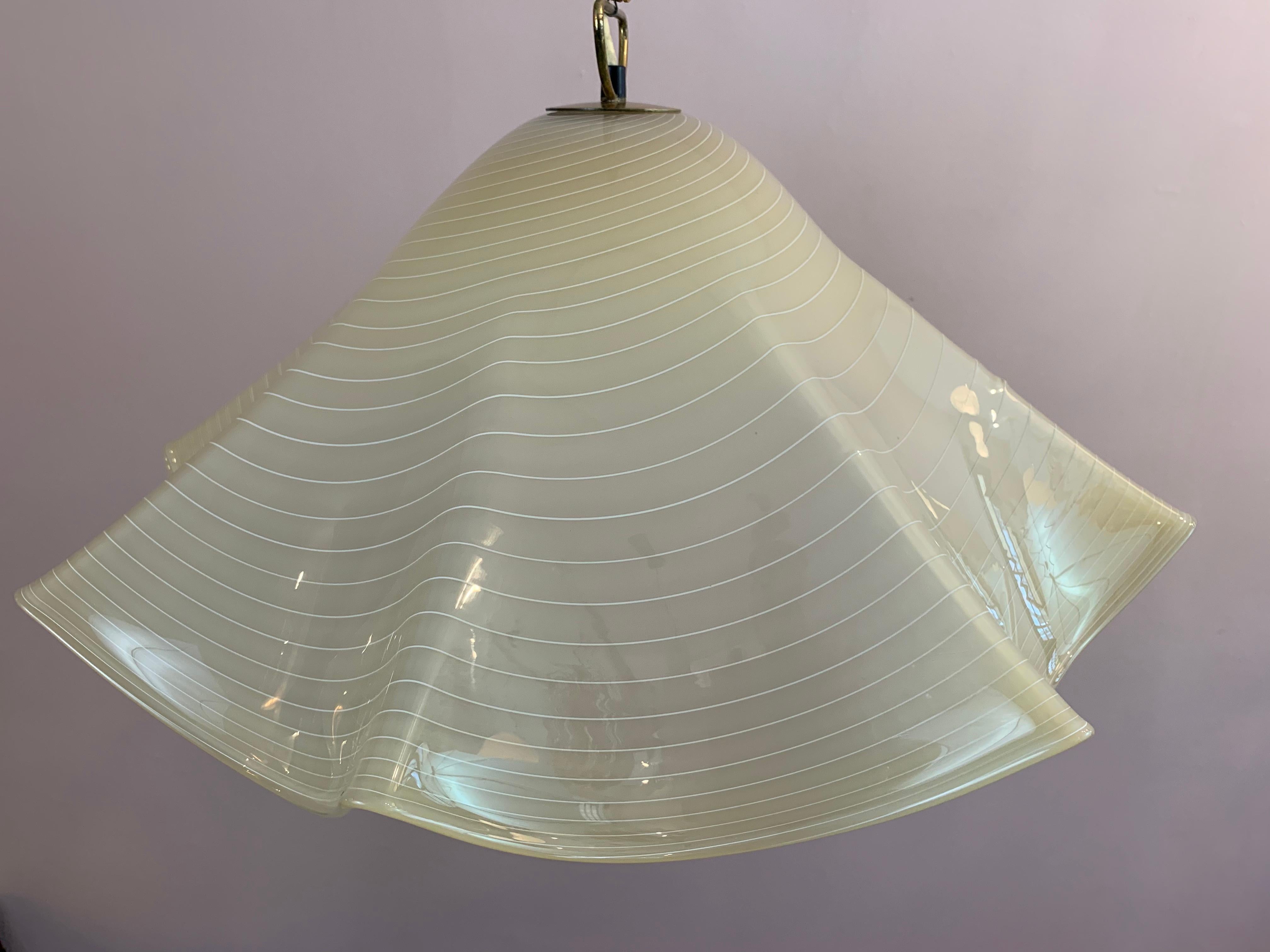 1970s Kalmar Lighting Murano Glass Handkerchief Pendant Light by J.T. Kalmar 2