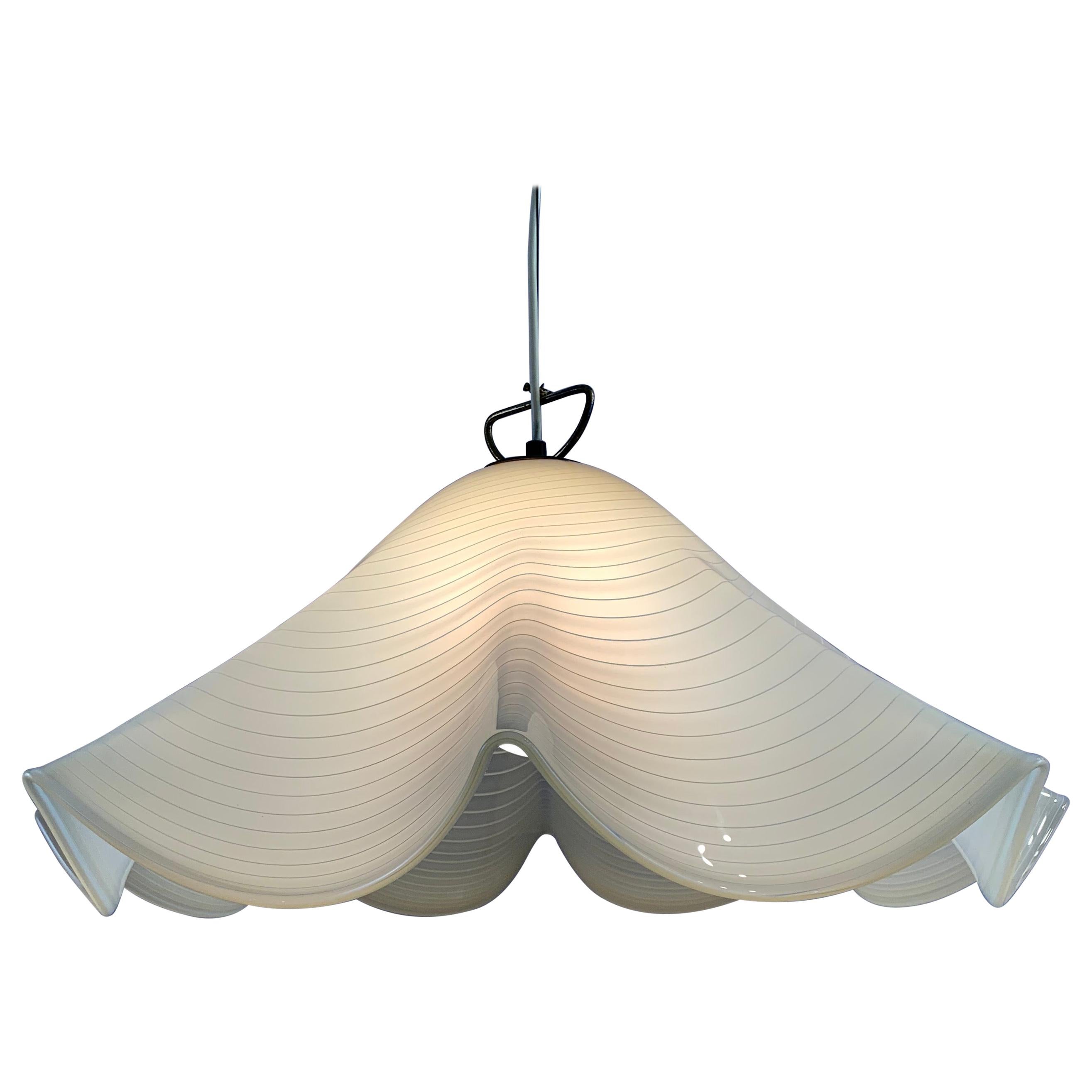 1970s Kalmar Lighting Murano Glass Handkerchief Pendant Light by J.T. Kalmar