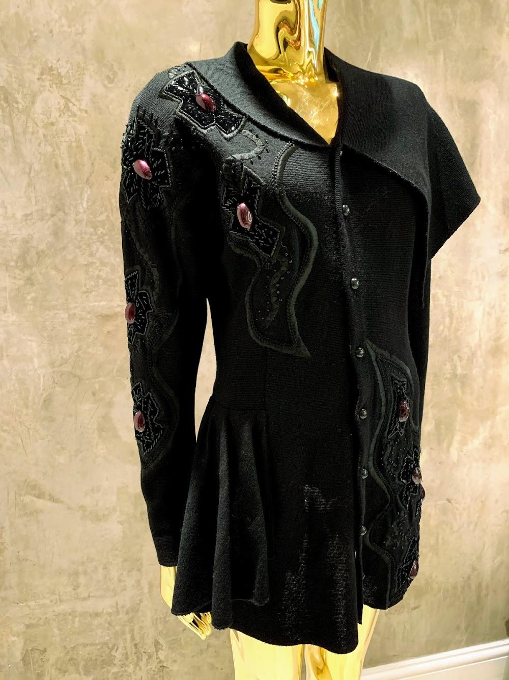 Black 1970s Kansai Yamamoto Knit Dress For Sale