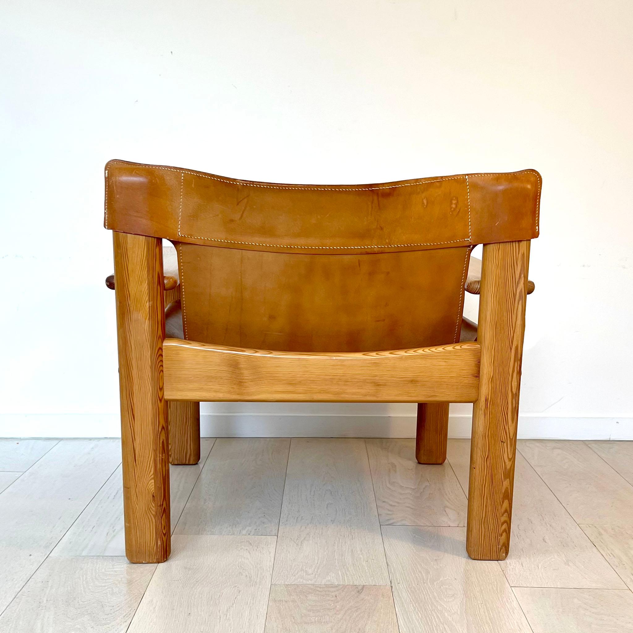 Mid-Century Modern 1970s Karin Mobring for Ikea Leather 
