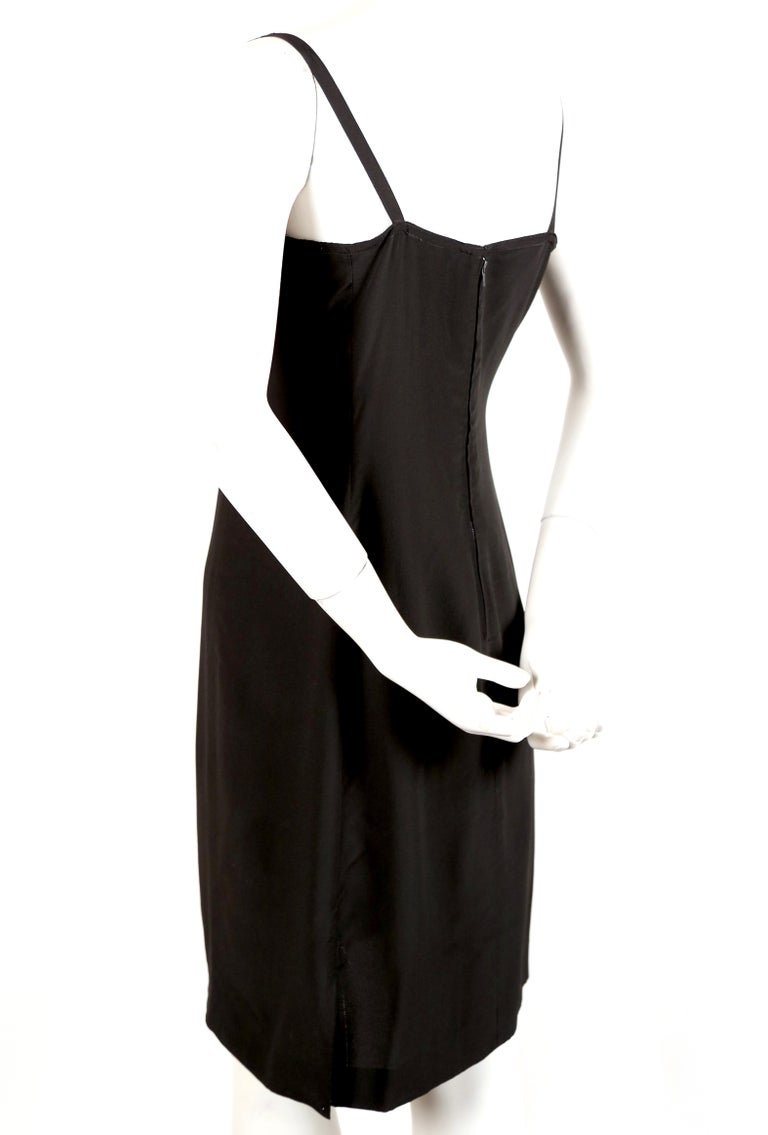 1970's KARL LAGERFELD for CHLOE black silk dress with beads For Sale at ...