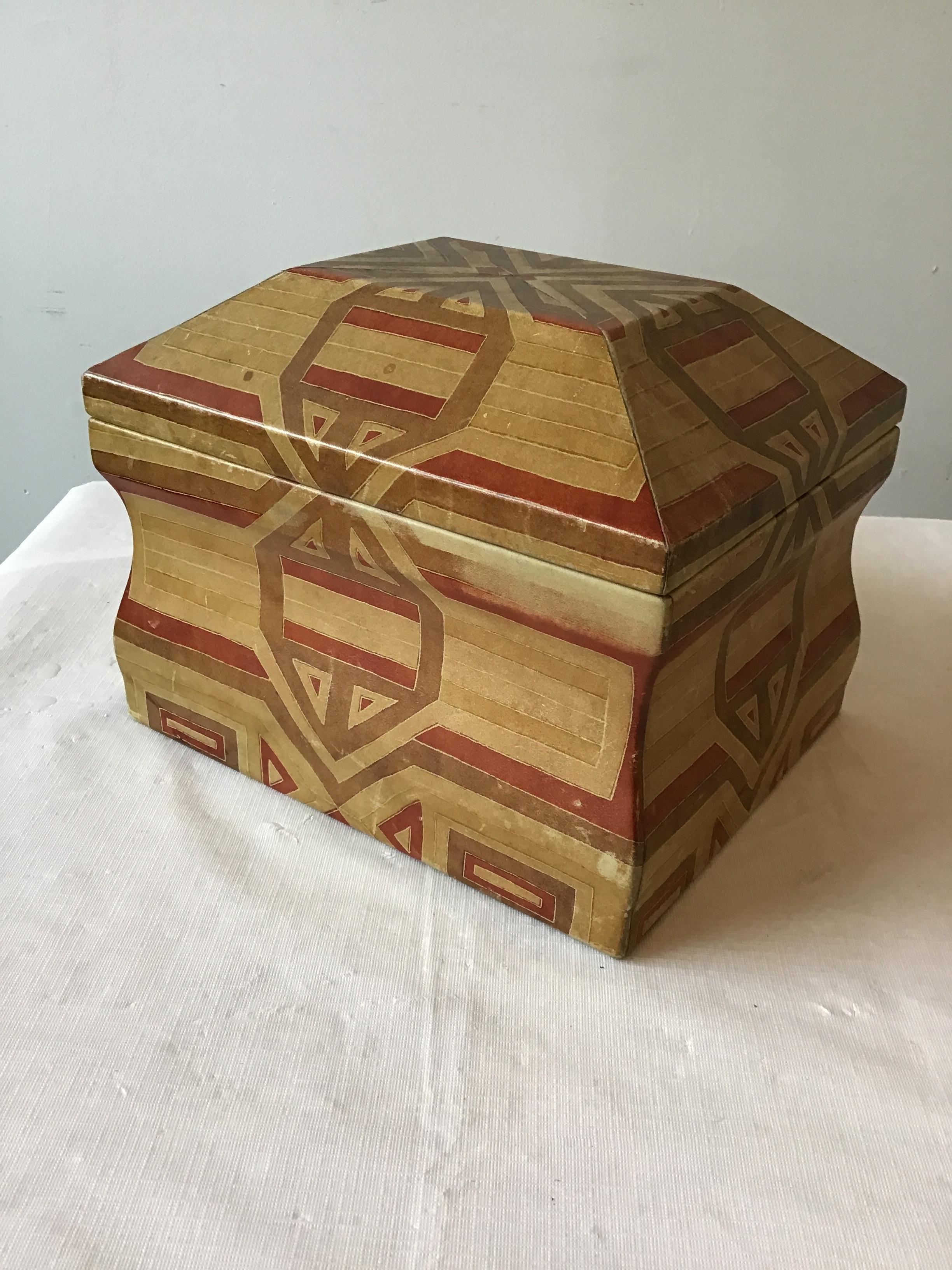 1970s Karl Springer Leather Box In Good Condition In Tarrytown, NY