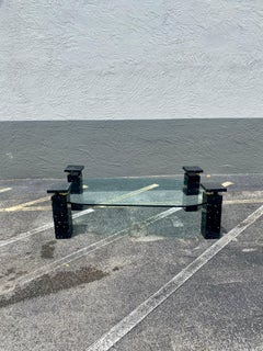 1970s Karl Springer Style Faux Marble Wood Oval Table