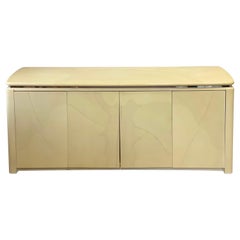 1970s Karl Springer Style Lacquer Goatskin Credenza