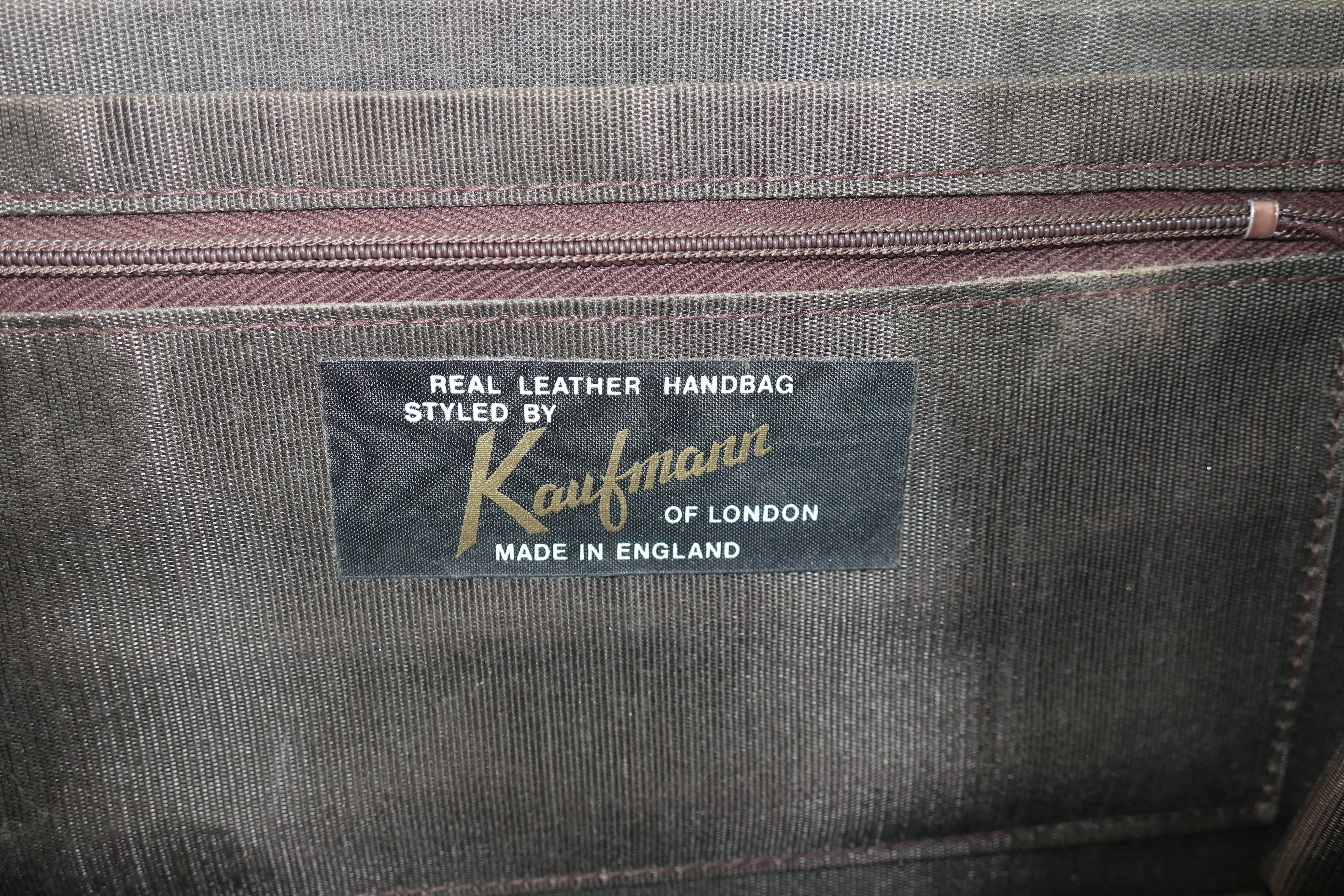1970's Kaufmann of London Brown Snakeskin Clutch Handbag 4