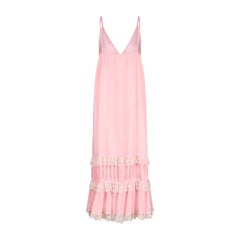 1970s Kayser Pink Silk and Lace Trousseau Slip with Matching Robe