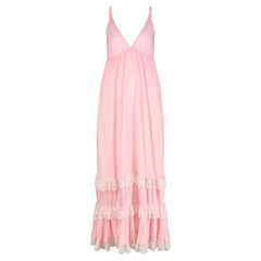 1970s Kayser Pink Silk and Lace Trousseau Slip with Matching Robe