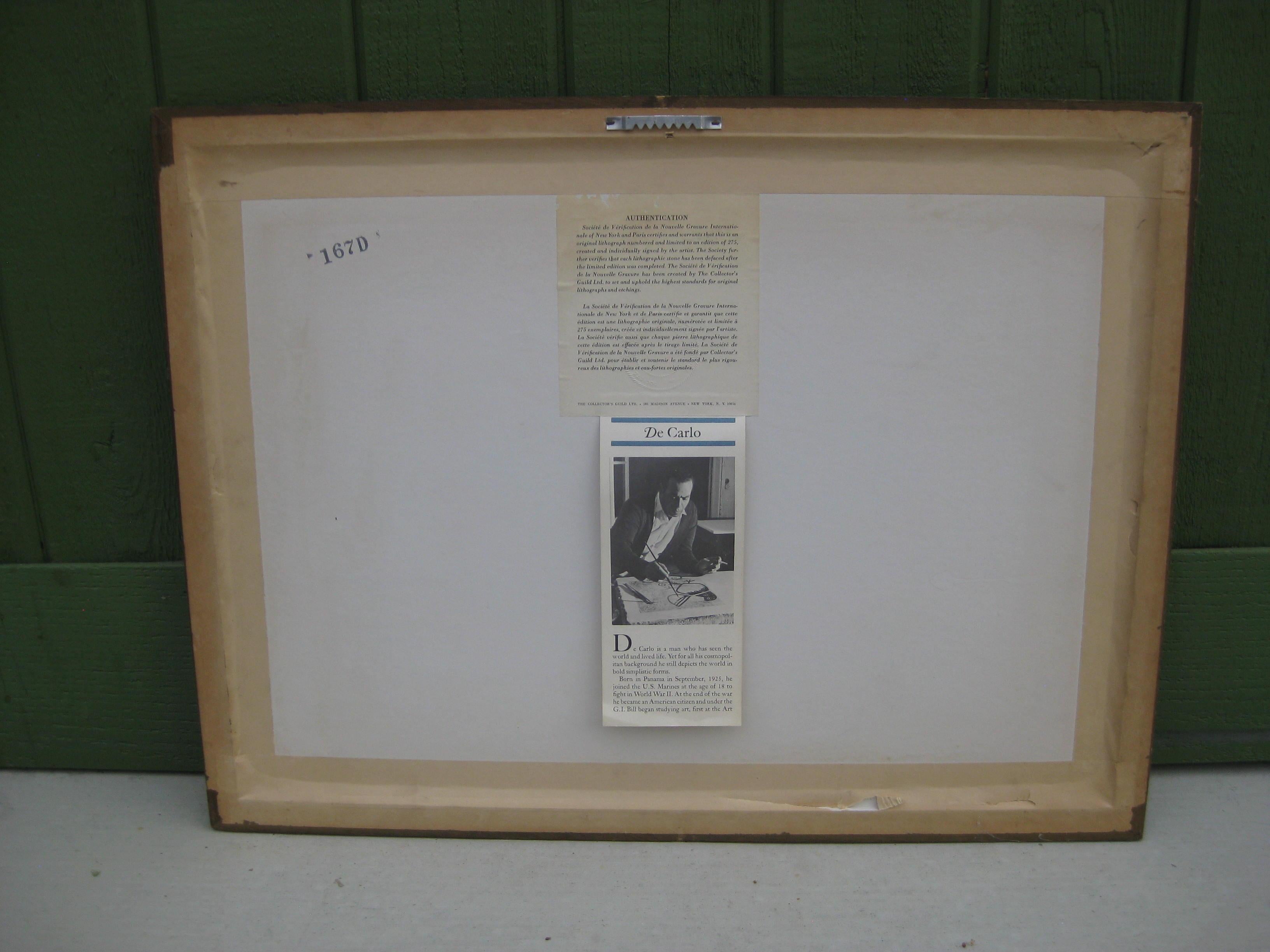 1970's Keith Llewellyn De Carlo Abstract Bull Lithograph Print Signed/Numbered For Sale 5