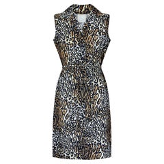 1970s Kenrose Leopard Print Belted Dress