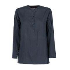 1970s Kenzo Jap dark blue cotton blouse
