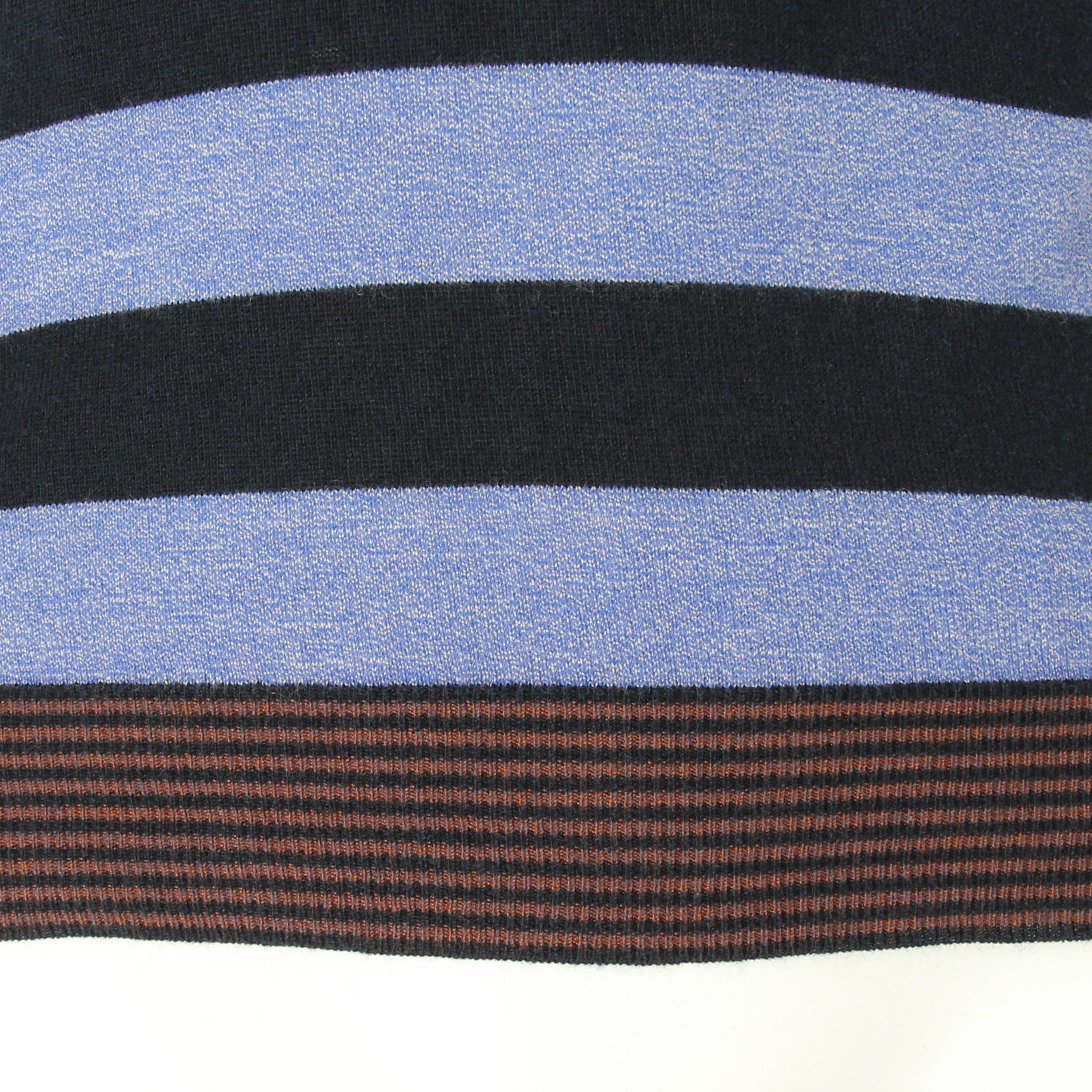 Black 1970s Kenzo Striped Polo T-shirt For Sale