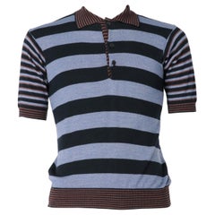 1970s Kenzo Striped Polo T-shirt