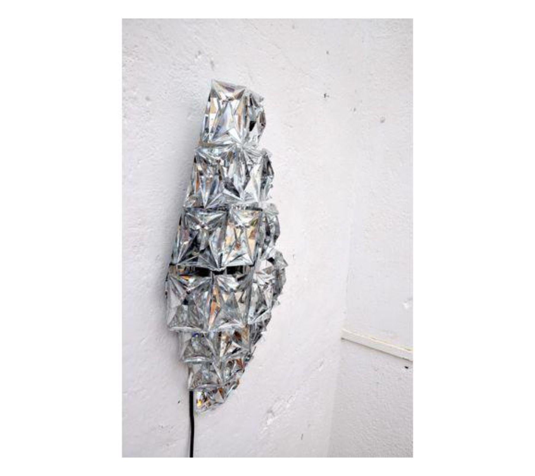 Silver 1970s Kinkeldey 7 Level Wall Sconce, Germany For Sale