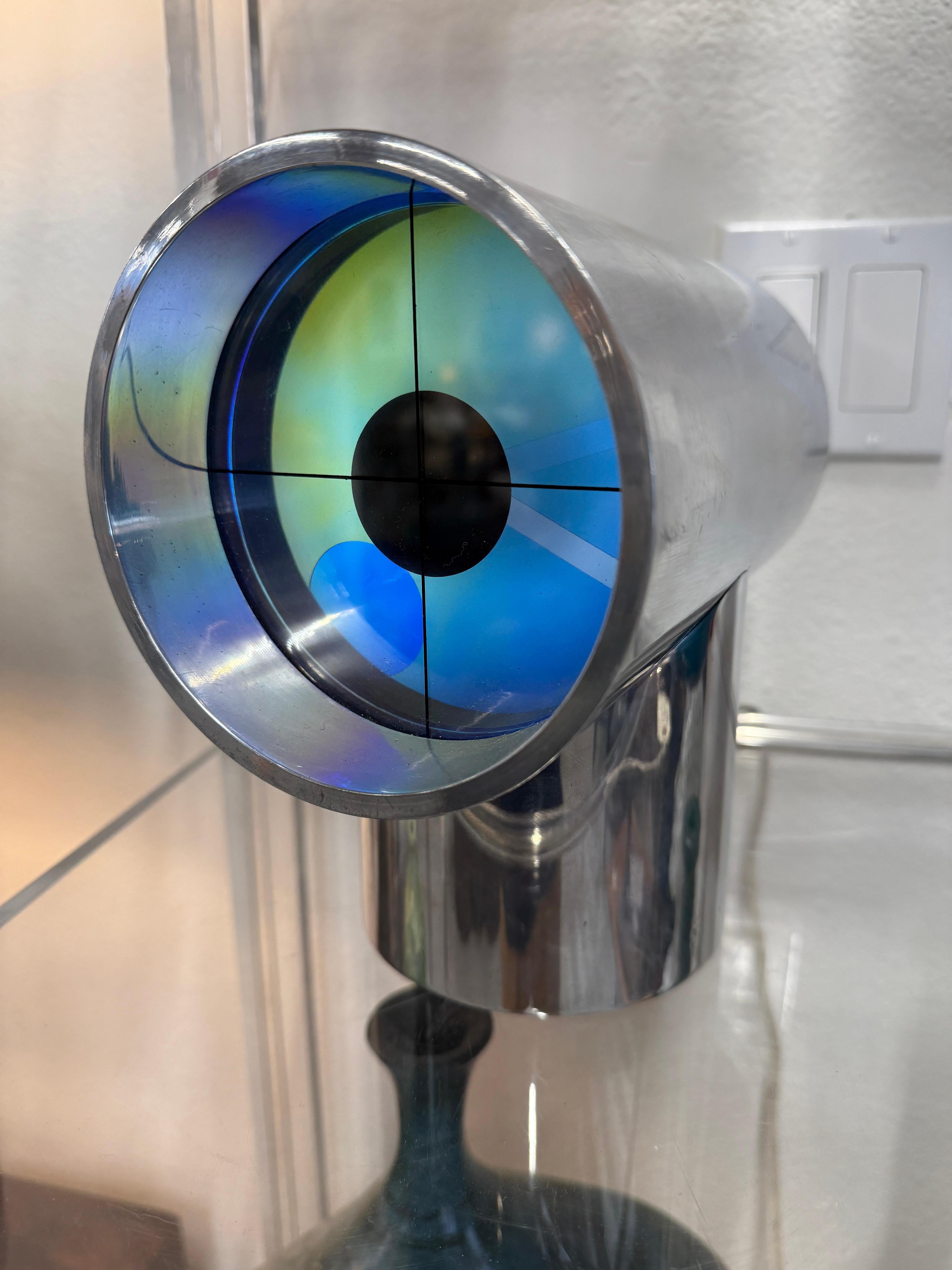 A vintage 1970s Aurora clock. These stunning clocks are in the collection of the Museum of Modern Art MOMA in NY. Developed in the 1970s by a NASA engineer and an architect these stunners were first produced by Rathcon and later for mass production
