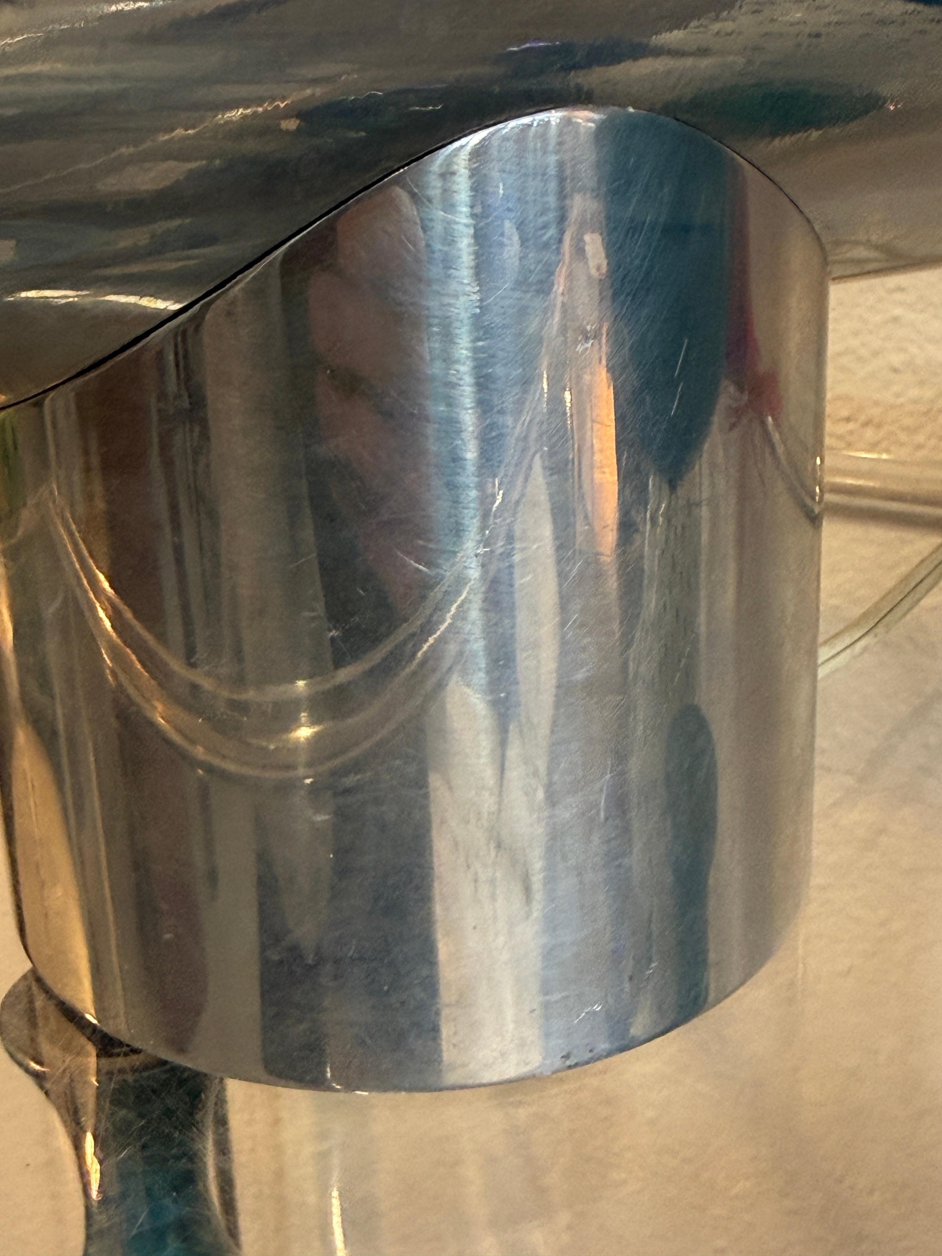 Aluminum 1970’s Kirsch Hamilton Aurora Clock Restored For Sale