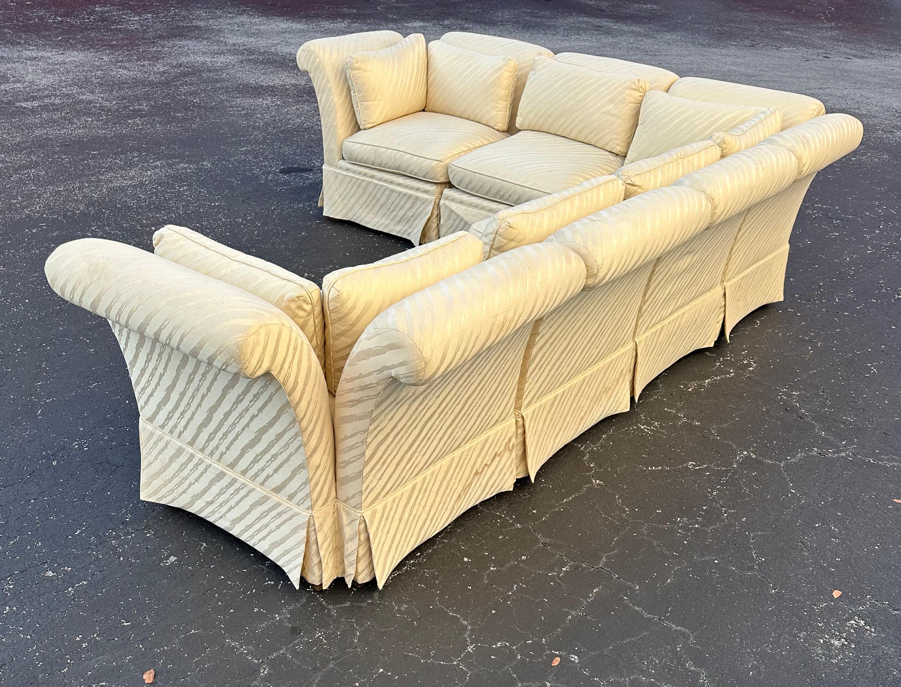 Sofá seccional modular de seis piezas Knole de los años 70 Moderno de mediados de siglo en venta