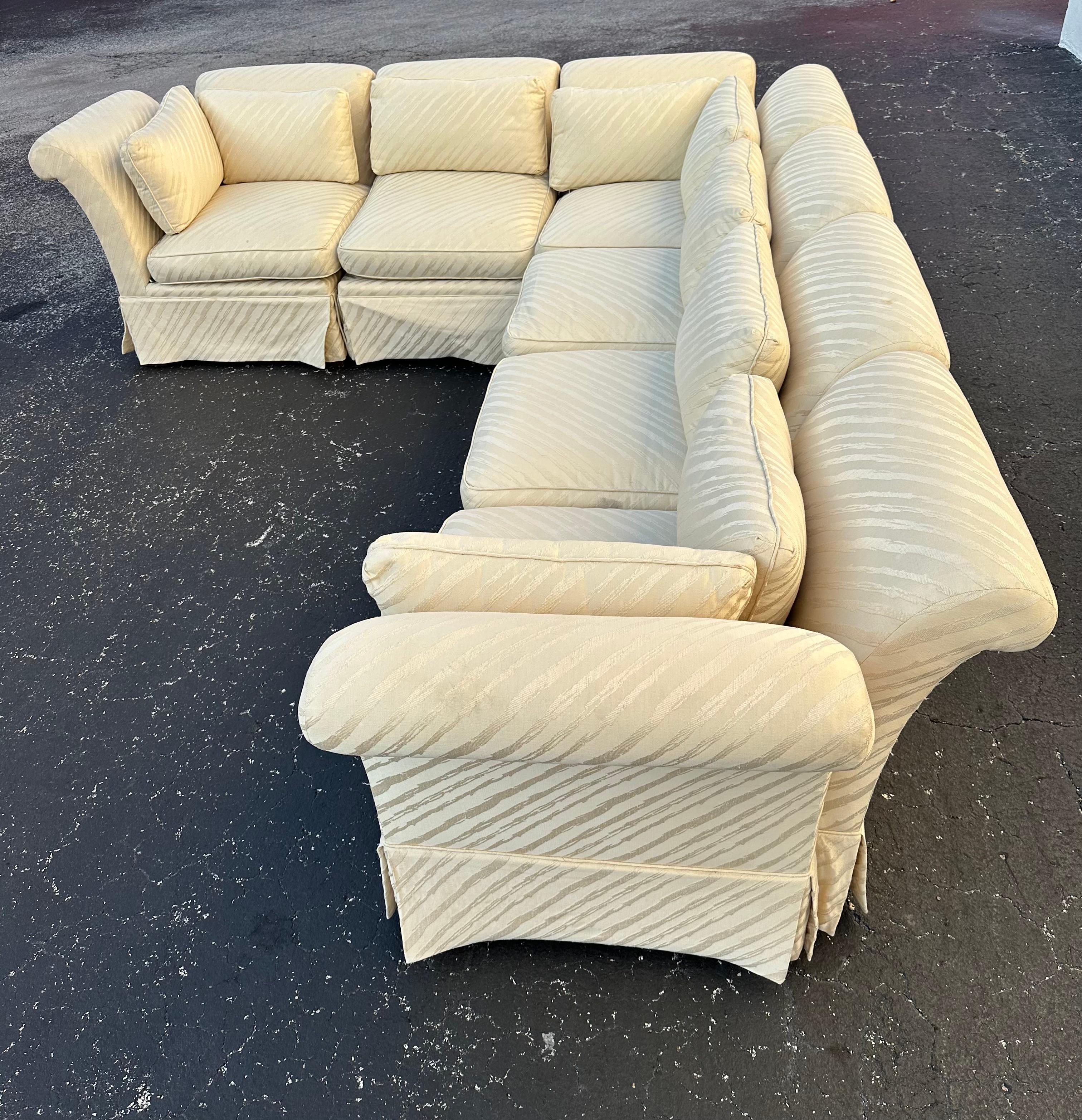 Sofá seccional modular de seis piezas Knole de los años 70 Estadounidense en venta