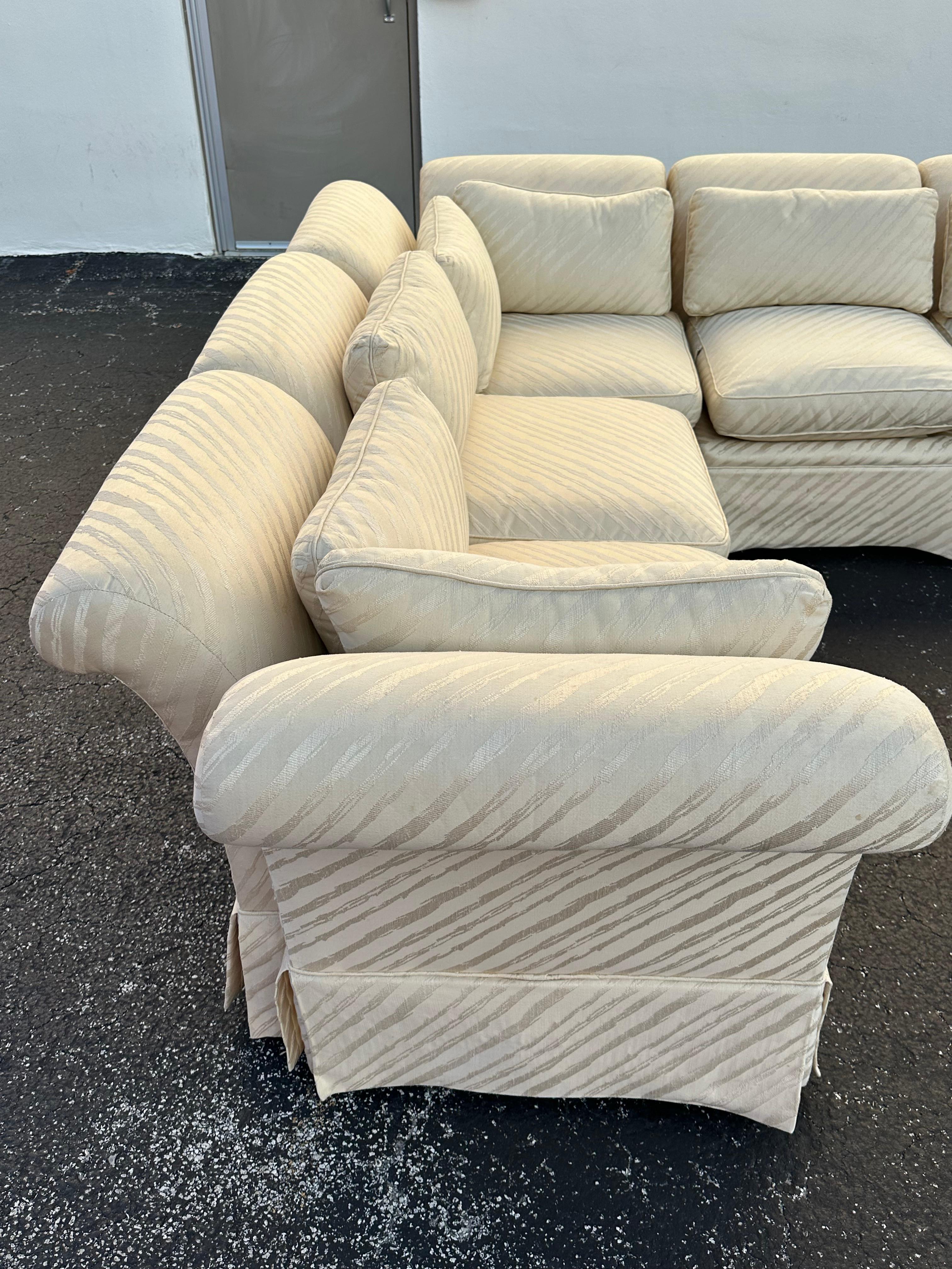 Sofá seccional modular de seis piezas Knole de los años 70 en Bueno estado para la venta en Fort Lauderdale, FL