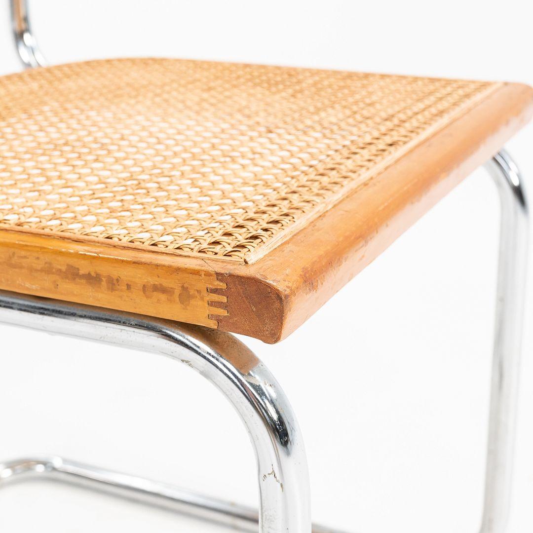 1970 Knoll Cesca Side Chair by Marcel Breuer in Beech and Cane, Model B32 en vente 3