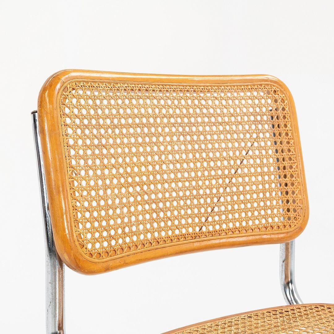 1970 Knoll Cesca Side Chair by Marcel Breuer in Beech and Cane, Model B32 en vente 4