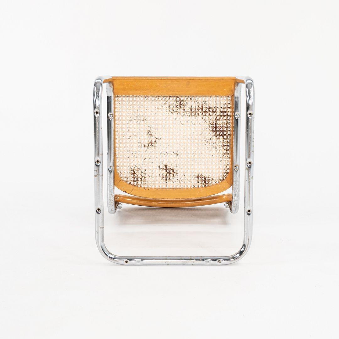 1970 Knoll Cesca Side Chair by Marcel Breuer in Beech and Cane, Model B32 en vente 5