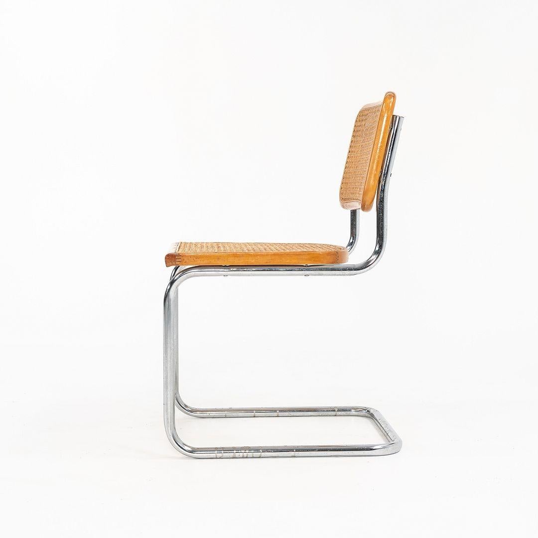 1970 Knoll Cesca Side Chair by Marcel Breuer in Beech and Cane, Model B32 en vente 1