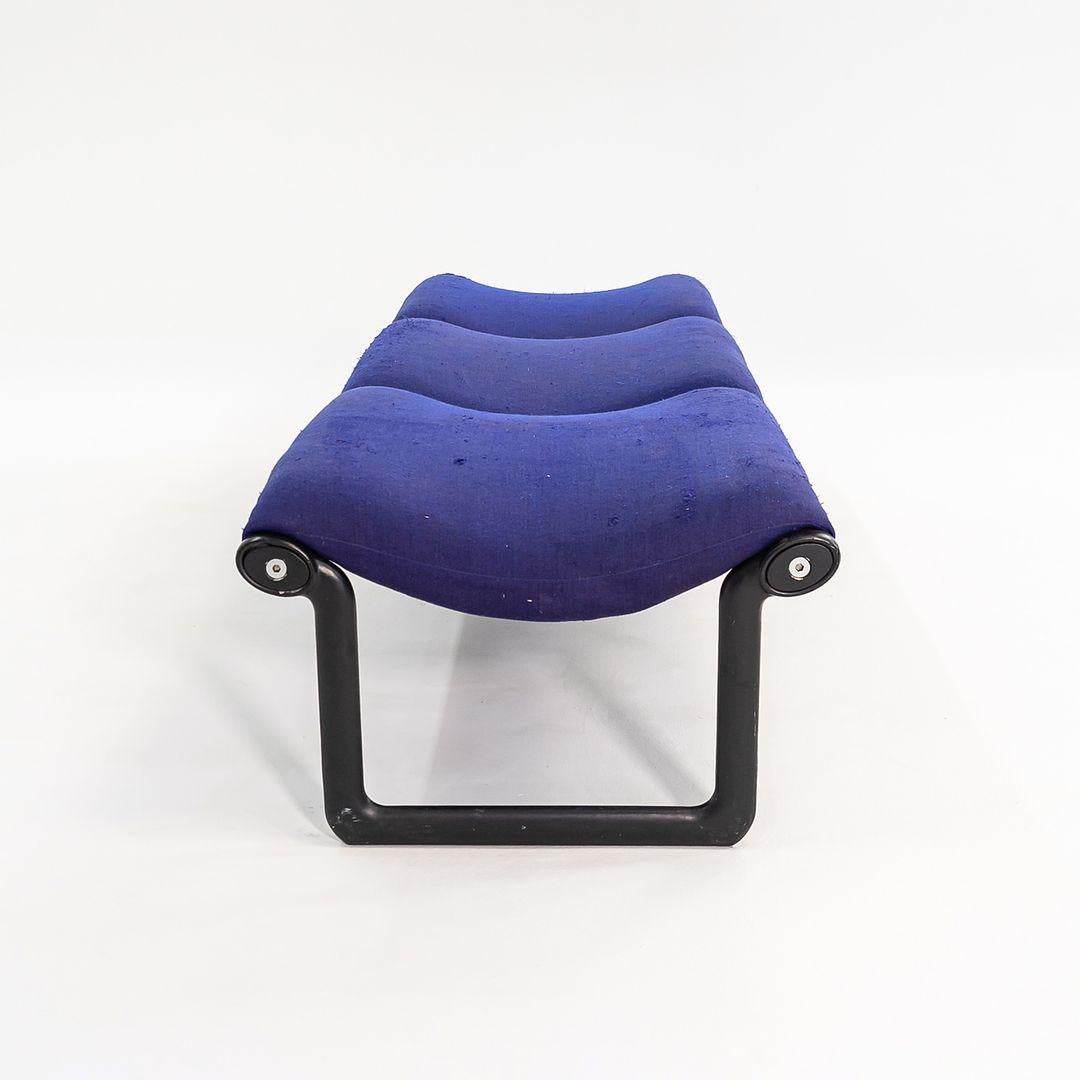 Moderne 1970s Knoll Hannah Morrison Three Seat Sling Bench in Purple Fabric (Banc à trois places en tissu violet) en vente