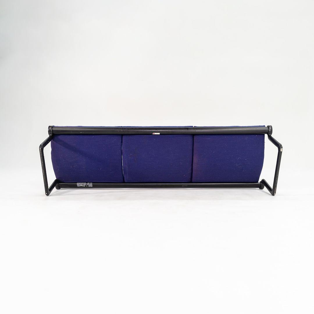 1970s Knoll Hannah Morrison Three Seat Sling Bench in Purple Fabric (Banc à trois places en tissu violet) Bon état - En vente à Philadelphia, PA
