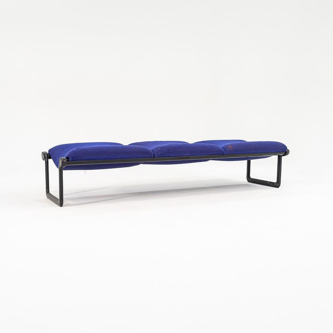 1970s Knoll Hannah Morrison Three Seat Sling Bench in Purple Fabric (Banc à trois places en tissu violet) en vente 1