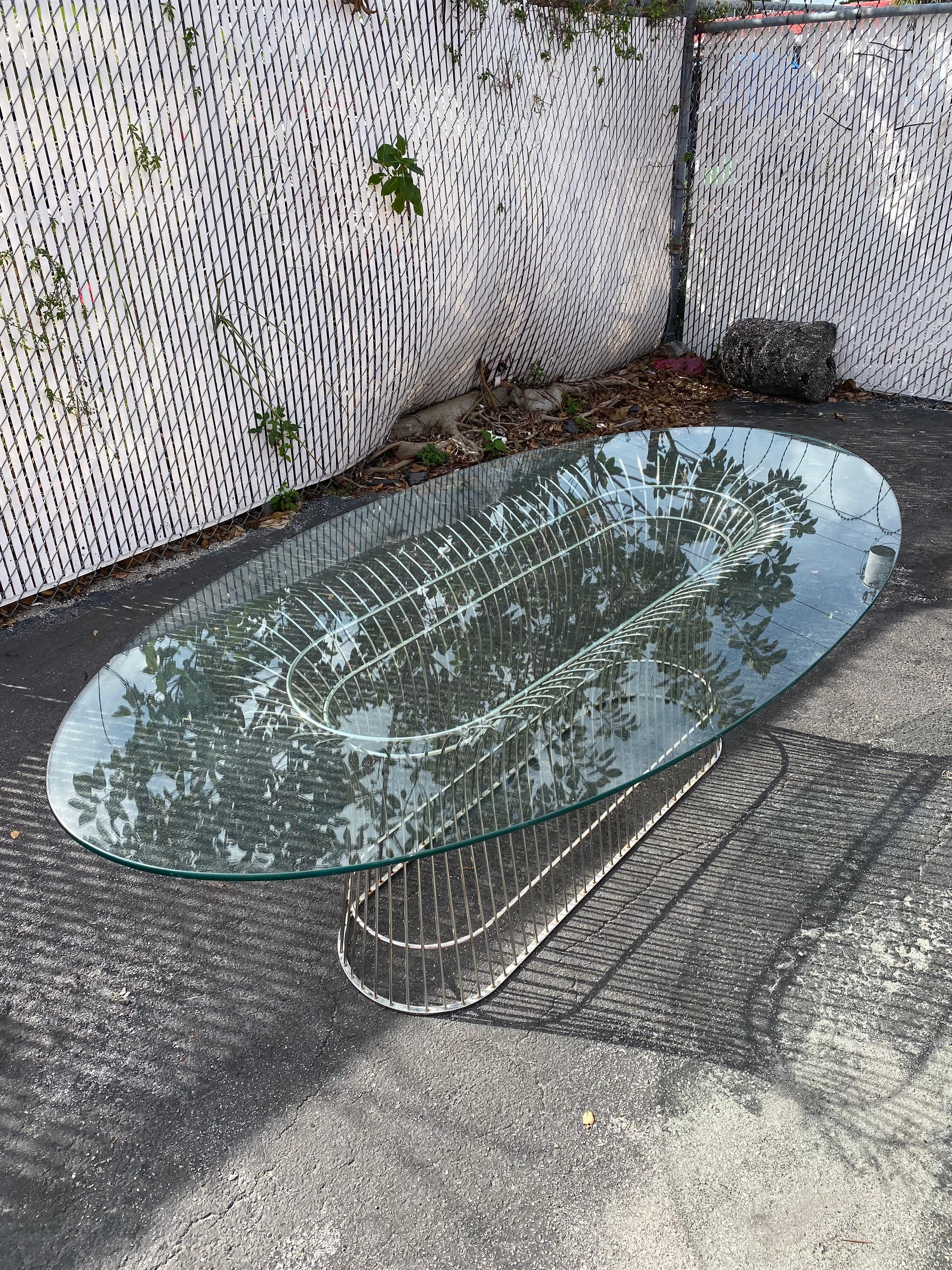 1970s Knoll Platner Oval Dining Table In Good Condition For Sale In Fort Lauderdale, FL