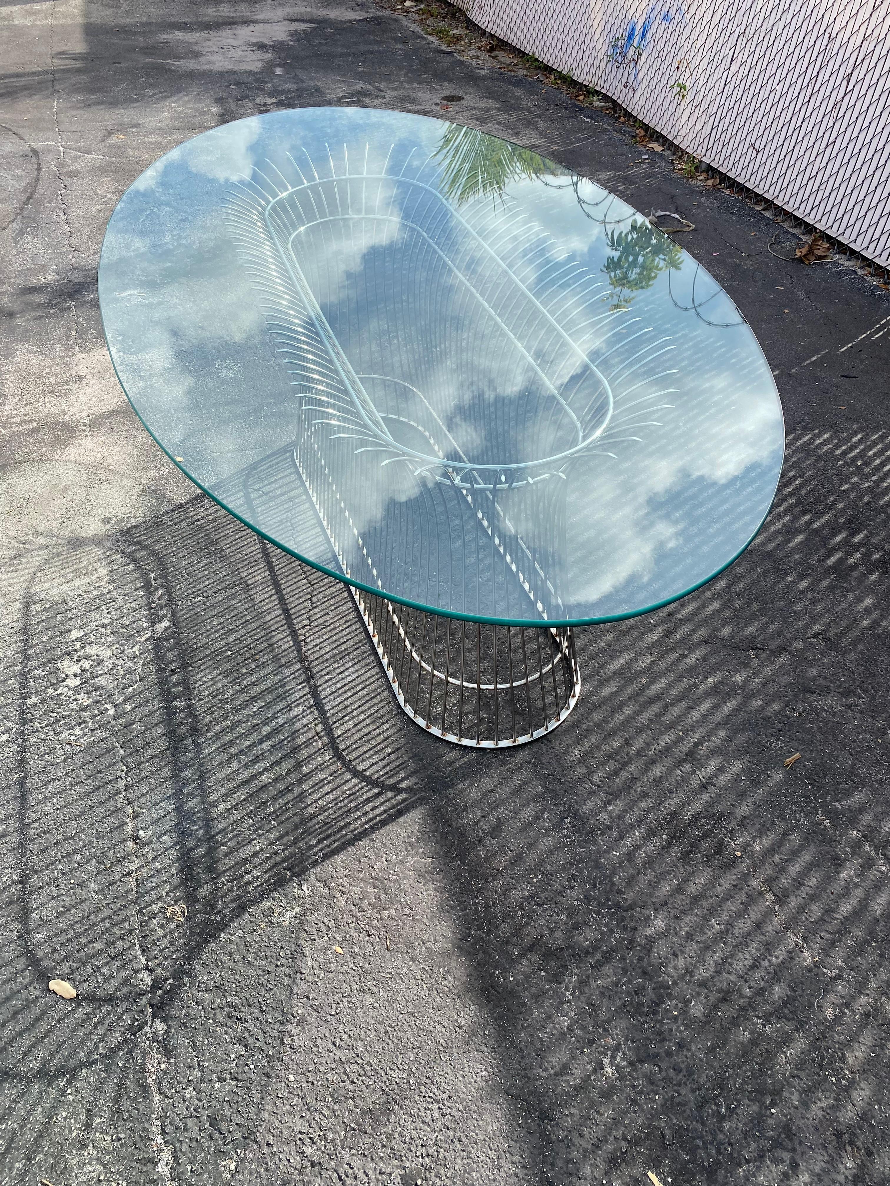 Late 20th Century 1970s Knoll Platner Oval Dining Table For Sale