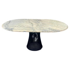 1970s Knoll Platner Oval Marble Dining Table
