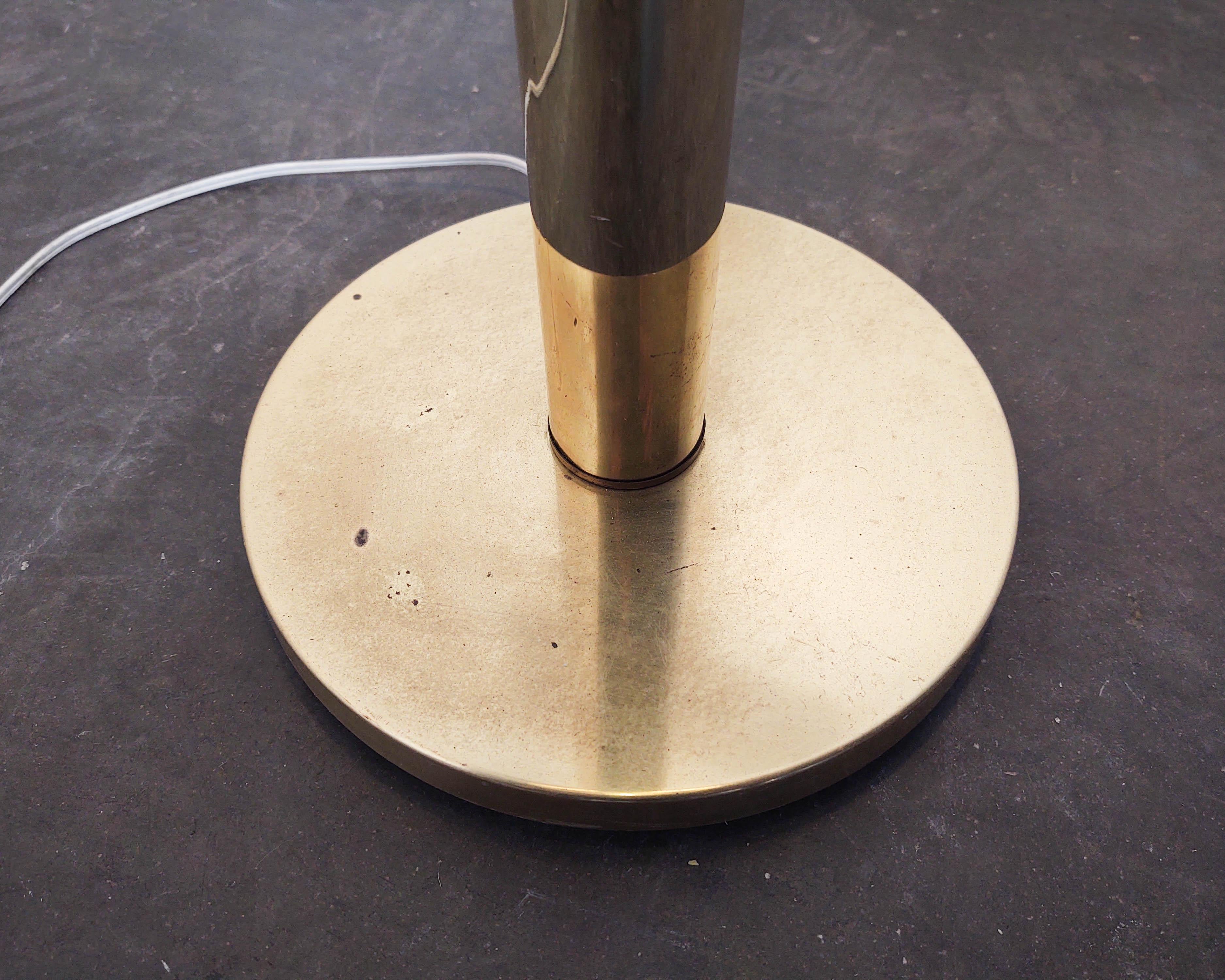 1970s Koch + Lowy Brass Column Floor Lamp 1