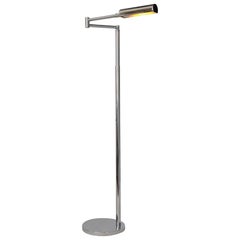 1970s Koch & Lowy Swing Arm Telescopic Reading Floor Lamp, USA