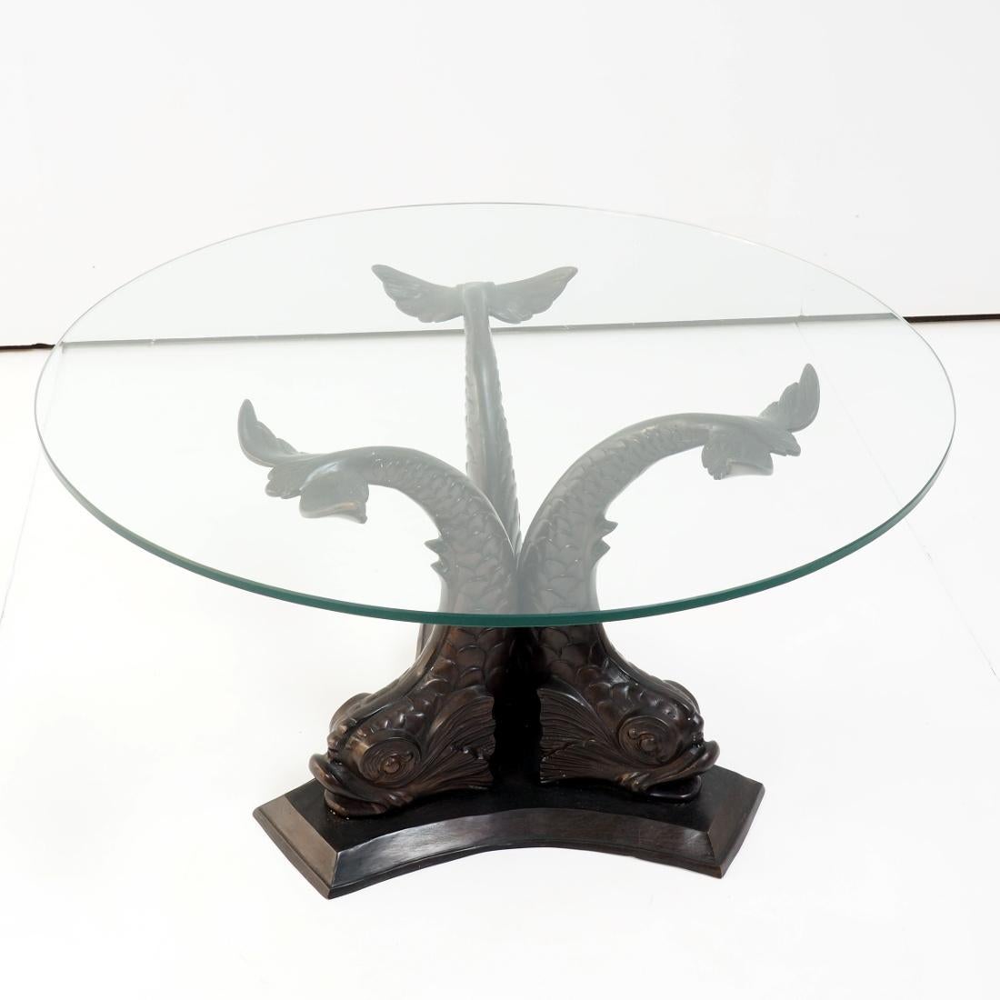 1970’s ‘Koi Fish’ coffee table in bronze, Italy In Good Condition For Sale In Beerse, VAN