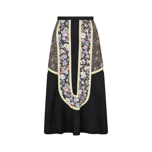 Vintage KOOS VAN DEN AKKER applique waist floral jacquard dress For ...